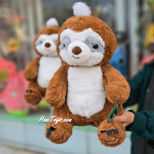 عروسک تنبل اورجینال قهوه‌ای کاکلی