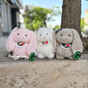 عروسک خرگوش پیشبند توت فرنگی