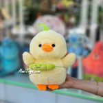 عروسک جوجه کلاه سبز کیف کرمی