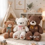 عروسک خرس رزی سینه خرسی 3 رنگ